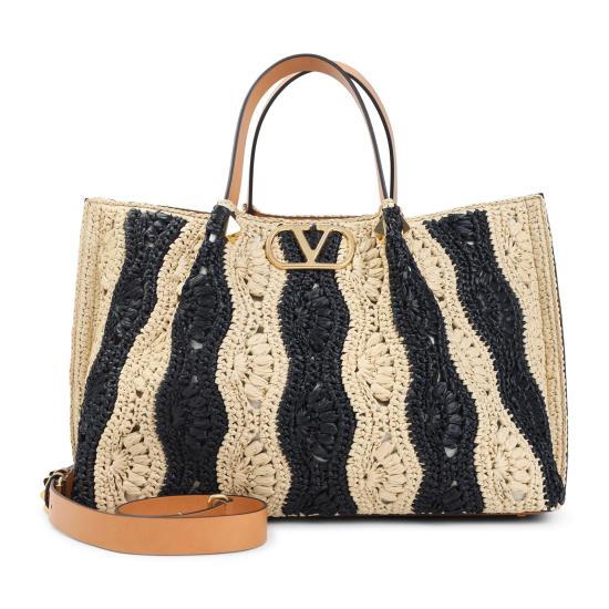 26SS 발렌티노 가라바니 토트백 8W2B0T01BWR C8A NATURALE NERO - VALENTINO GARAVANI