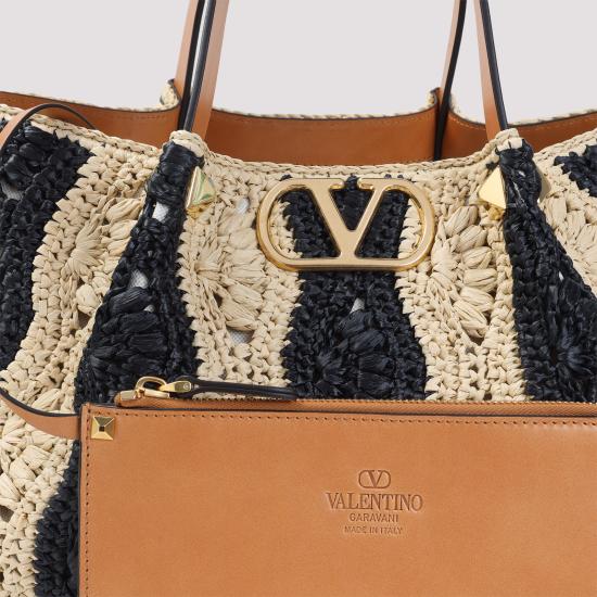 26SS 발렌티노 가라바니 토트백 8W2B0T01BWR C8A NATURALE NERO - VALENTINO GARAVANI