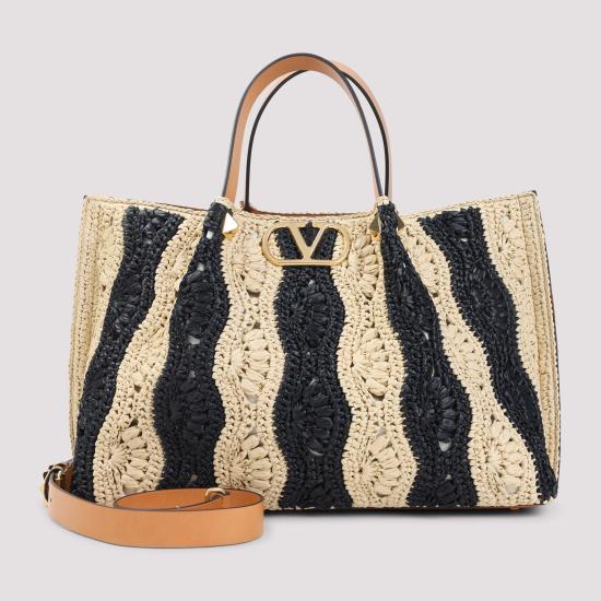 26SS 발렌티노 가라바니 토트백 8W2B0T01BWR C8A NATURALE NERO - VALENTINO GARAVANI