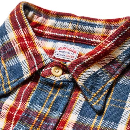  웨어하우스 긴팔 셔츠 Warehouse & Co. Lot 3104 플란넬  (패턴 F) 원워시 - WAREHOUSE