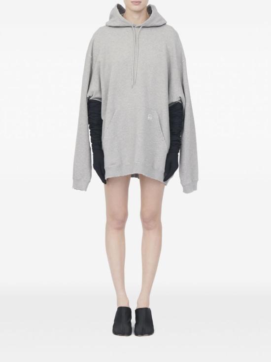  MM6 메종마르지엘라 숏 원피스 Mm6 Maison Margiela 코튼 스웨트드레스 그레이 - MM6 MAISON MARGIELA