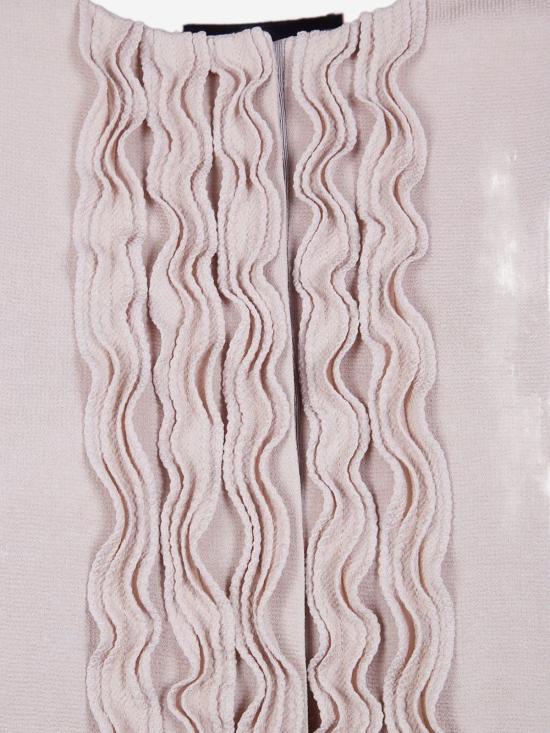  엠포리오 아르마니 수트 자켓 러플 재킷 블레이저 베이지 - EMPORIO ARMANI