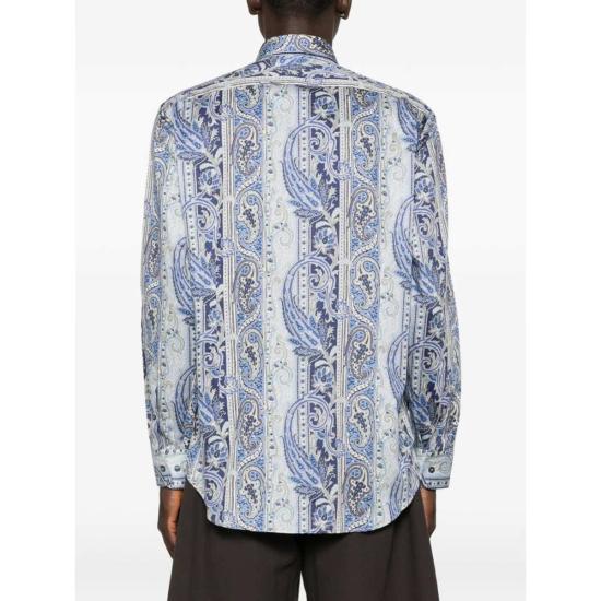  에트로 긴팔 셔츠 블루 - ETRO