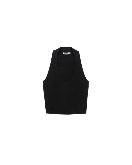  조나단 심카이 민소매 티셔츠 Jonathan Simkhai 린든 니트 탱크 블랙