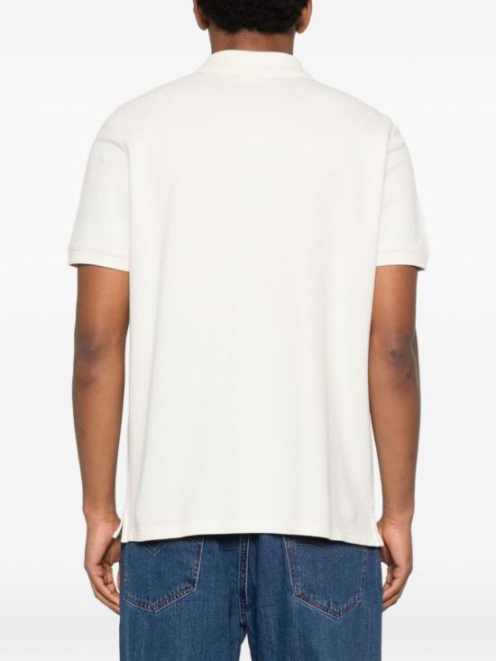  메종키츠네 폴로 티셔츠 메종 키츠네 여우 머리 무늬 코튼 폴로 셔츠 베이지 - MAISON KITSUNE