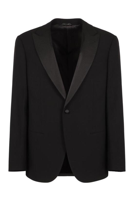  조르지오 아르마니 수트 자켓 싱글 브레스트 테일러드 수트 블랙 뷰티 - GIORGIO ARMANI