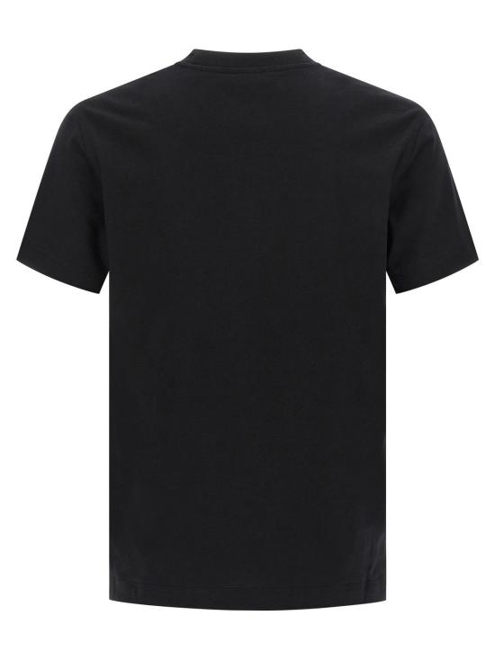  버버리 반팔 티셔츠 체크 패치 티셔츠 블랙 - BURBERRY