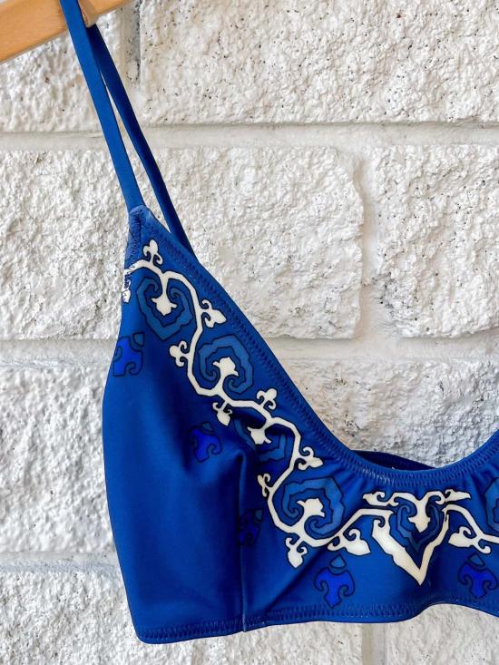  Prefontaine 비키니 수영복 프레퐁텐 블레이즈 프린트 비키니 탑 네이비 - OTHER BRANDS