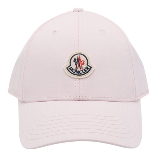 몽클레어 모자 몽클레르 로고 베이스볼 캡 핑크