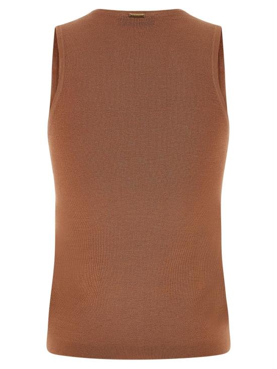  트윈셋 블라우스 스팽글 탑 브라운 - TWINSET