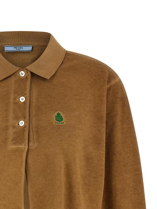 26SS 프라다 폴로 티셔츠 39669RSOOO19OVF0241 Beige - PRADA