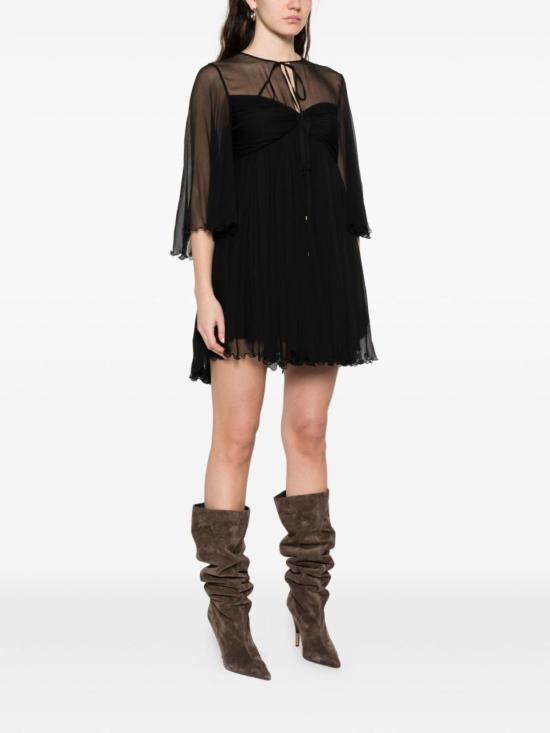  끌로에 숏 원피스 실크 미니 드레스 블랙 - CHLOE