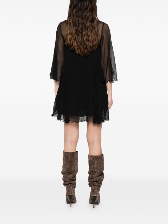  끌로에 숏 원피스 실크 미니 드레스 블랙 - CHLOE