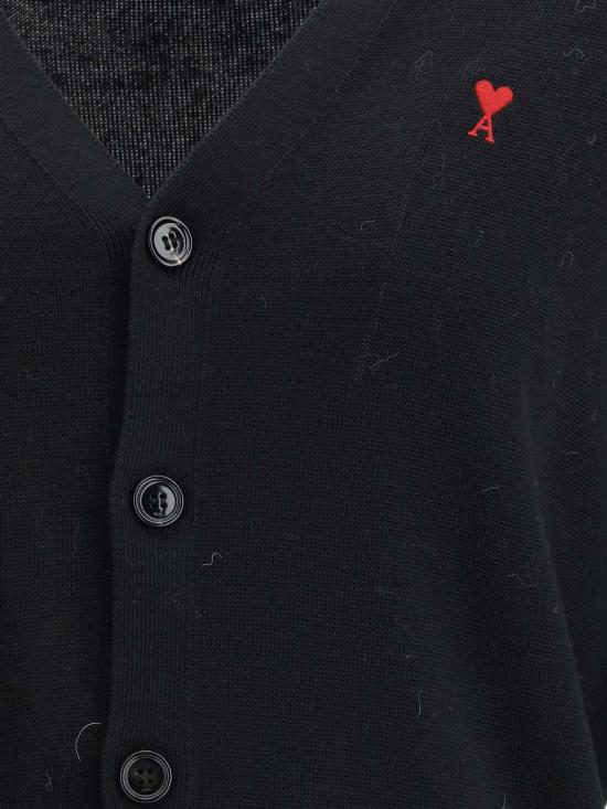  아미 가디건 Ami Alexandre Mattiussi Ami De Coeur 카디건 블랙 - AMI