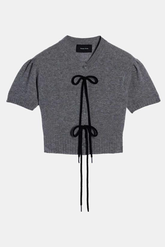  시몬로샤 가디건 시몬 로샤 크롭 캐시미어  그레이