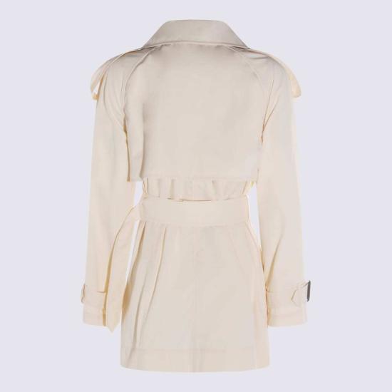  버버리 트렌치 코트 코튼  화이트 - BURBERRY