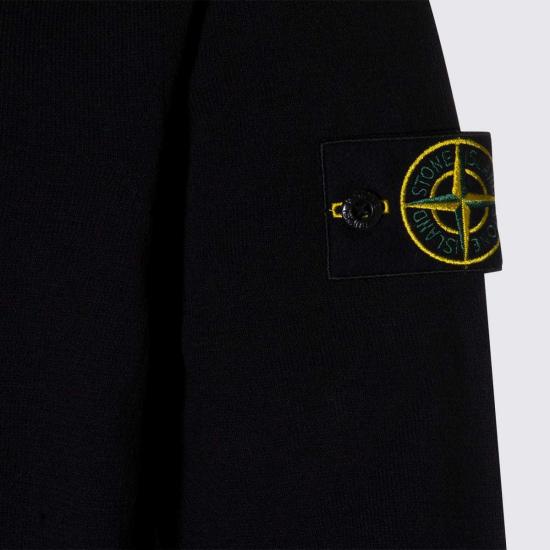  스톤 아일랜드 스웨터 네이비 블루 코튼 니트 - STONE ISLAND