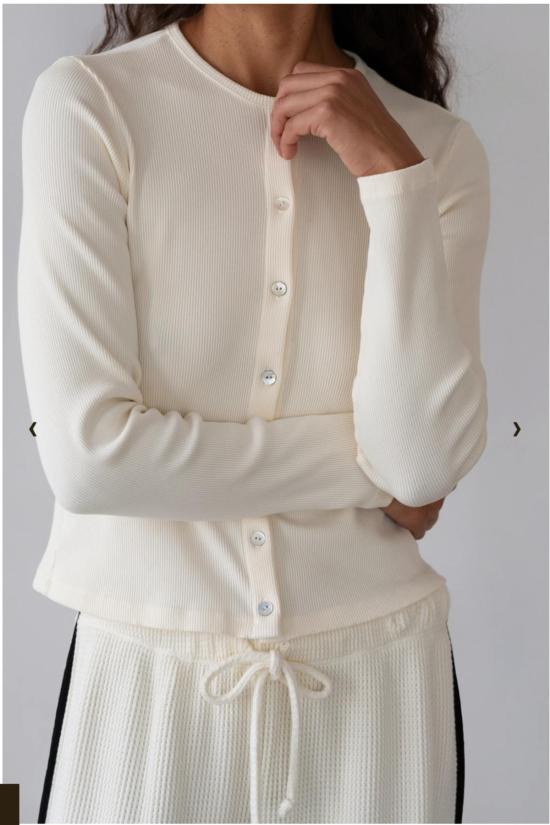  도니 가디건 . 스웨터 립 카디건 크림