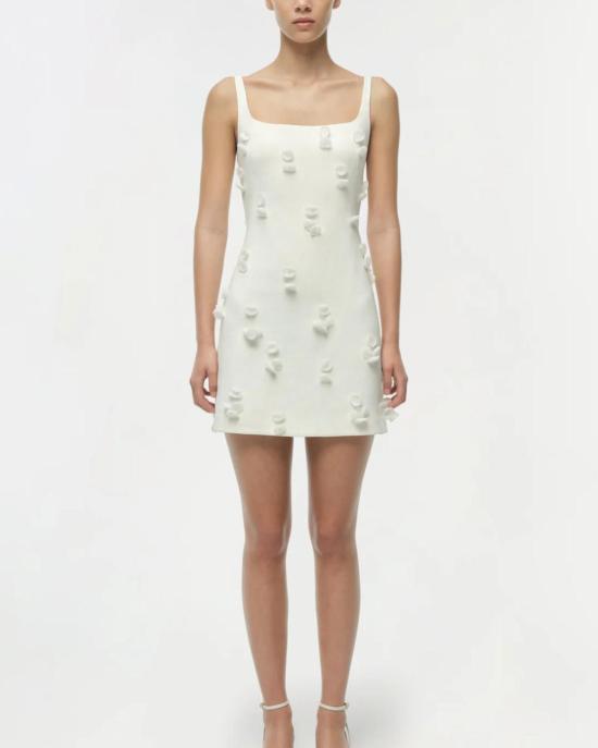  조나단 심카이 숏 원피스 Jonathan Simkhai Cailinn 미니 드레스 화이트 - JONATHAN SIMKHAI