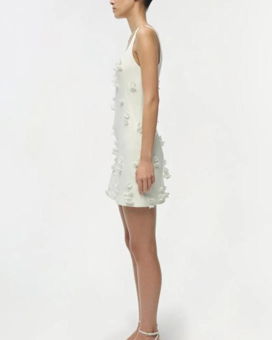  조나단 심카이 숏 원피스 Jonathan Simkhai Cailinn 미니 드레스 화이트 - JONATHAN SIMKHAI