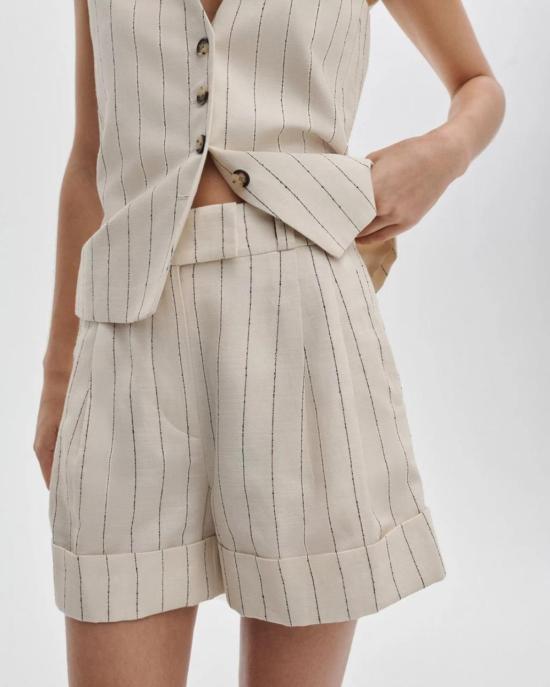  랙앤본 숏팬츠 Rag & Bone Neila 스트라이프 반바지 화이트 스트라이프 - RAG & BONE