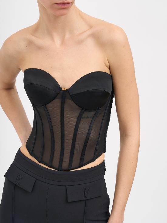 26SS 엘리자베타프랜치 탑 NTO05162E2110 Black - ELISABETTA FRANCHI