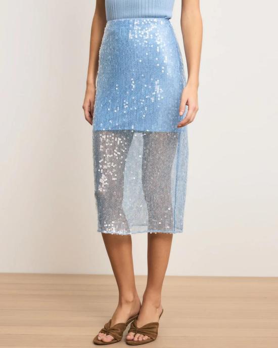  베로니카비어드 숏 스커트 베로니카 비어드 알로라 스커트 블루 제이 - VERONICA BEARD