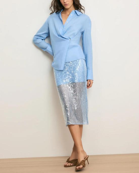  베로니카비어드 숏 스커트 베로니카 비어드 알로라 스커트 블루 제이 - VERONICA BEARD