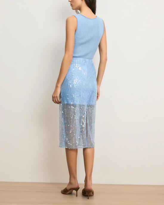  베로니카비어드 숏 스커트 베로니카 비어드 알로라 스커트 블루 제이 - VERONICA BEARD