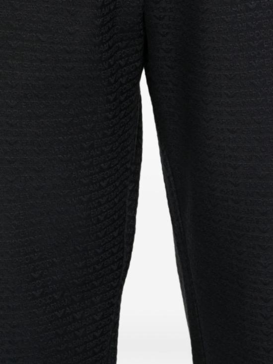  엠포리오 아르마니 트레이닝/조거 팬츠 코튼 블렌드 스웨트팬츠 블루 - EMPORIO ARMANI