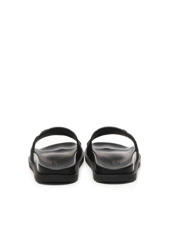  펜디 샌들 슬라이드 고무 깔창 슬라이드 블랙 - FENDI