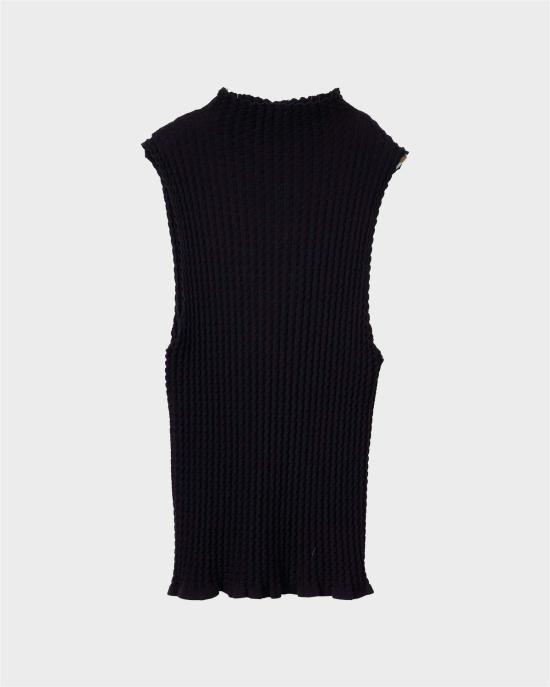  사야카 다비스 뉴욕 민소매 티셔츠 사야카 데이비스 뉴욕 웨이브 립 모크넥 탱크탑 - SAYAKA DAVIS NEW YORK