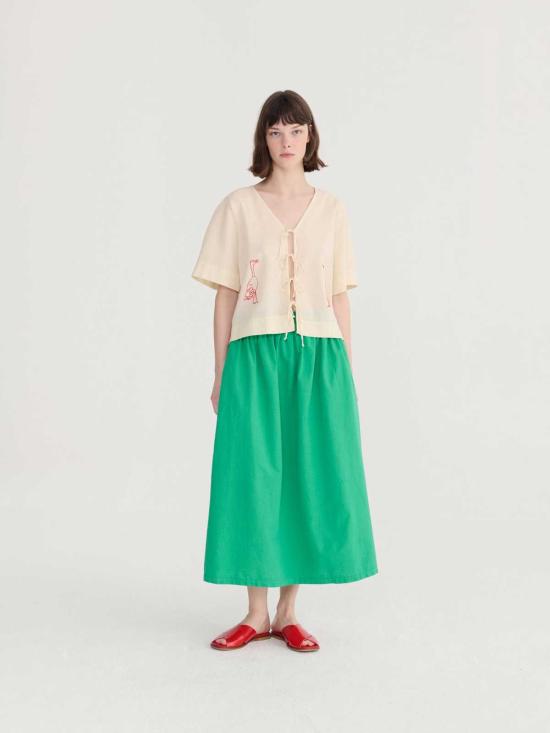  보보쇼즈 블라우스 보보 초세스 자수 타이 - BOBO CHOSES