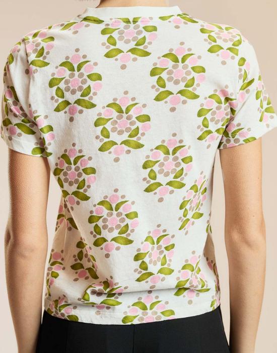  신시아 로리 반팔 티셔츠 신시아 로울리 에브리데이 티 화이트플 - CYNTHIA ROWLEY