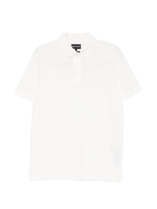  엠포리오 아르마니 폴로 티셔츠 로고 코튼 폴로 셔츠 화이트