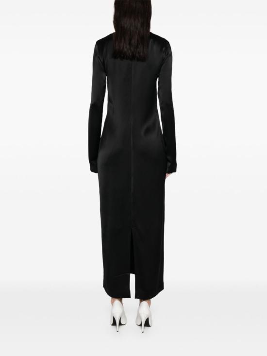  토템 롱 원피스 새틴 롱 드레스 블랙 - TOTEME