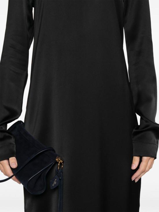  토템 롱 원피스 새틴 롱 드레스 블랙 - TOTEME