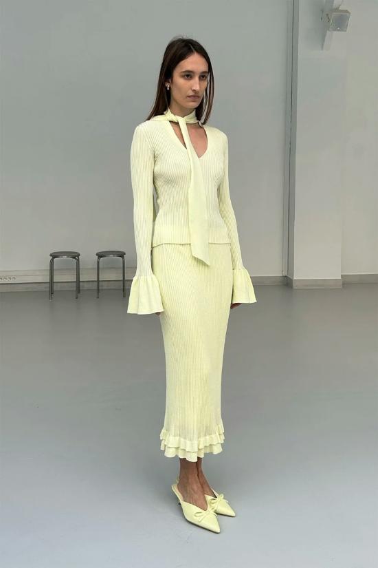  SAEMDI 블라우스 사엠디 써니 스카프 탑 옐로우 - OTHER BRANDS