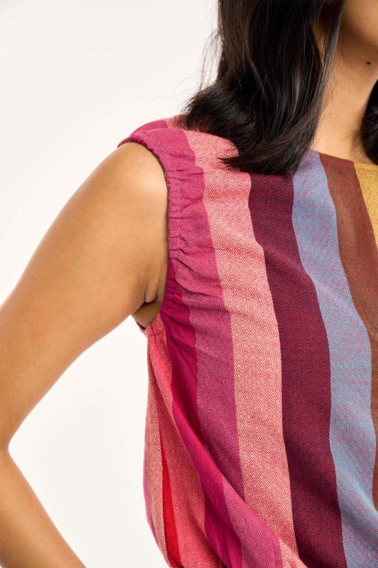  루주타 셰스 블라우스 필드 마고 스트라이프 탑 - RUJUTA SHETH