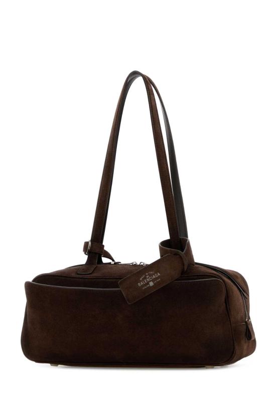 26SS 발렌시아가 캐리 볼링백 스몰 8329202AB9G 2308 Brown - BALENCIAGA