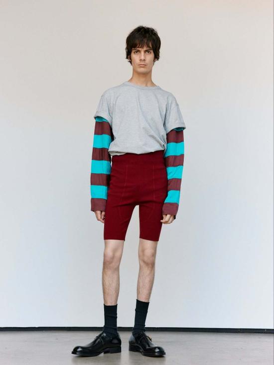  드리스 반 노튼 긴팔 티셔츠 Dries Van Noten 그레이 멜란지 헤더 롱슬리브 티셔츠 - DRIES VAN NOTEN