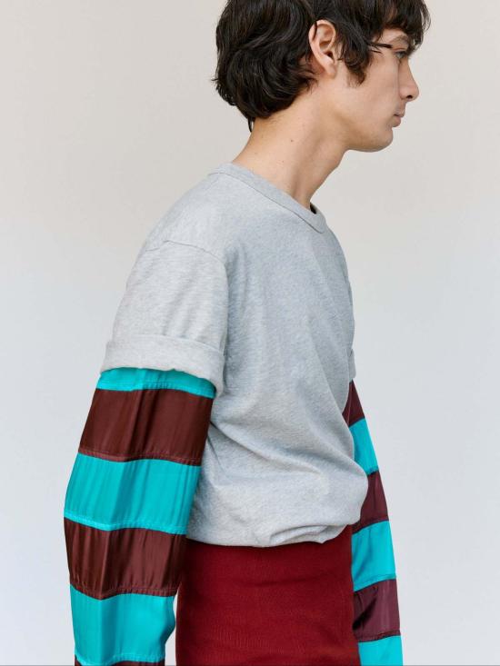  드리스 반 노튼 긴팔 티셔츠 Dries Van Noten 그레이 멜란지 헤더 롱슬리브 티셔츠 - DRIES VAN NOTEN