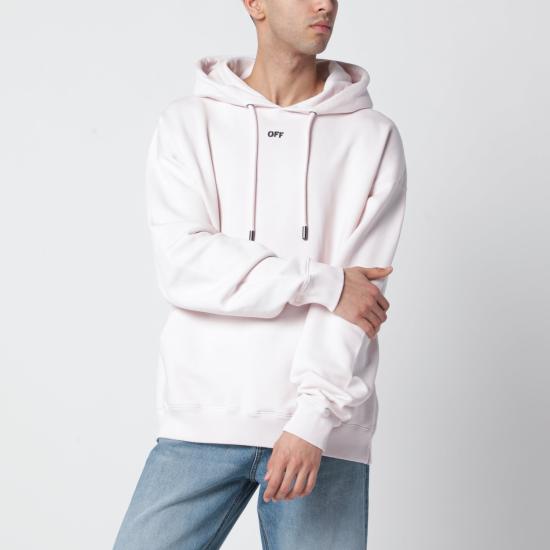 26SS 오프화이트 후드 티셔츠 OMBB085S26FLE00J Purple