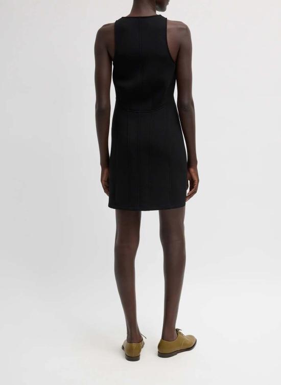  티비 숏 원피스 본디드 비스코스 소재의 조각된 민소매 튜닉 탱크 드레스 - TIBI