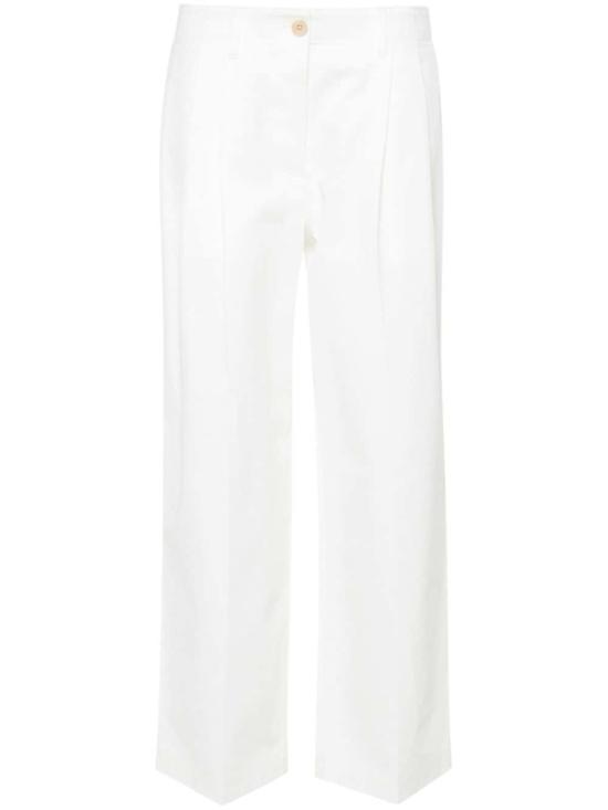  토템 스트레이트 팬츠 유기농 면 바지 (화이트)