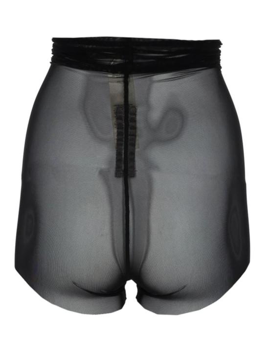  릭 오웬스 숏팬츠 반투명 하이웨이스트 반바지 블랙 - RICK OWENS