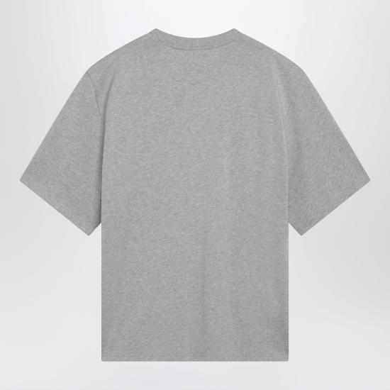 26SS 아미 화이트 코튼 드 하트 엠보스 티셔츠 UTS357726 Grey - AMI