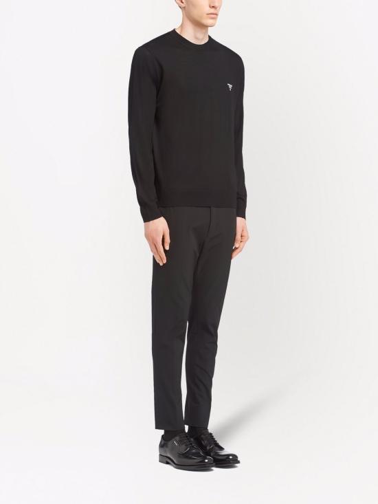 25FW 프라다 슈퍼파인 울 크루넥 스웨터 UMB264 1ZLEF0002 Nero - PRADA