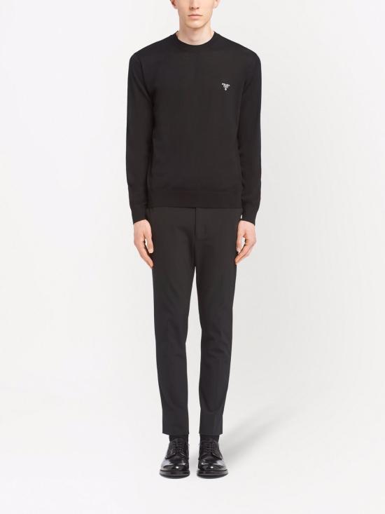 25FW 프라다 슈퍼파인 울 크루넥 스웨터 UMB264 1ZLEF0002 Nero - PRADA