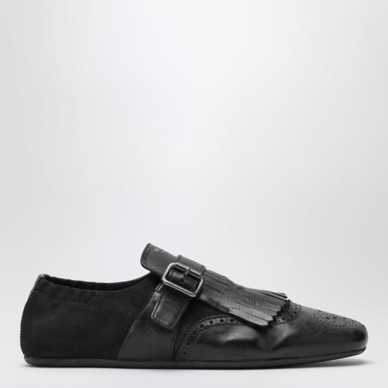 26SS 프라다 셔플 프린지 뭉크 스트랩 슈즈 2EG473G0123ZLZ Black